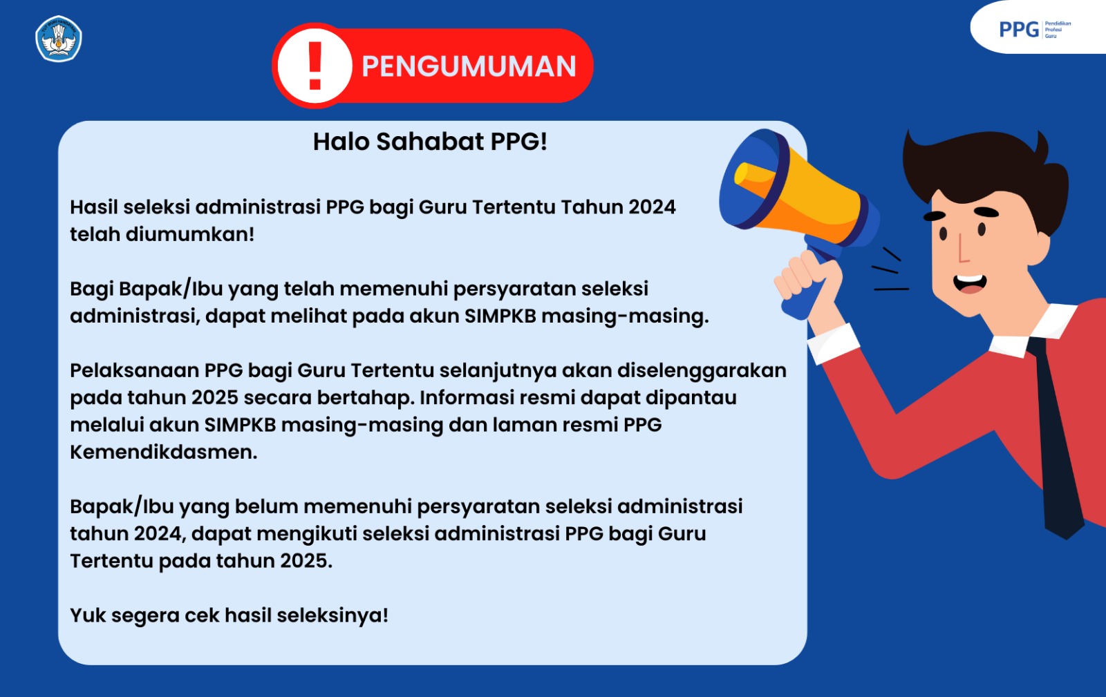 catatan penting seleksi administrasi ppg bagi guru tertentu